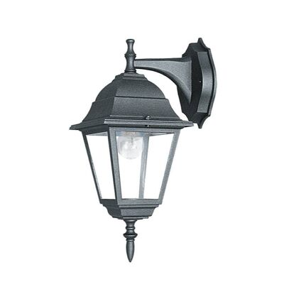 Aplique farol de exterior Roma de aluminio inyectado con difusor de cristal (1xE27)-6