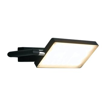 Applique murale LED BOOK 17W en métal satiné avec diffuseur orientable, lumière chaude-LED-BOOK-AP-BLACK 1