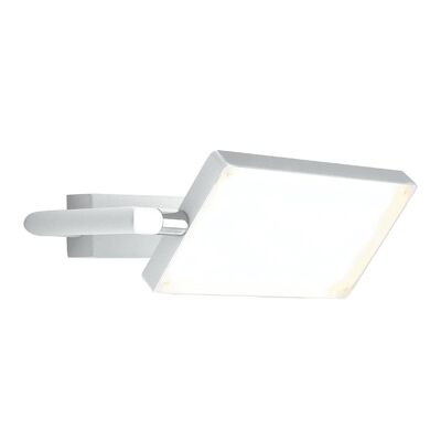 Applique LED BOOK 17W in metallo satinato con diffusore orientabile, luce calda-LED-BOOK-AP-BCO
