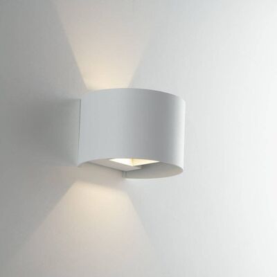 Delta 2x5W LED wall light in curved aluminum-LED-W-DELTA-10C BCO
