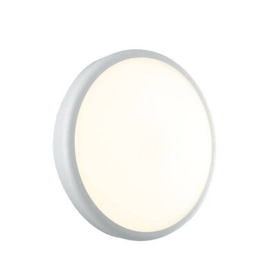 Round LED wall light Ever in polycarbonate suitable for outdoor use-LED-EVER-S BCO