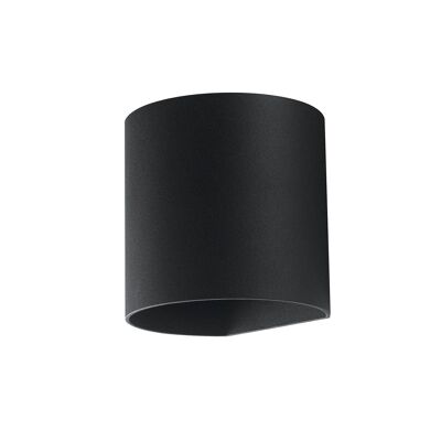 Golf LED outdoor wall light in white or black embossed aluminum-LED-W-GOLF BLACK