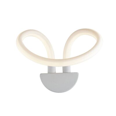 HEAVEN 20W LED wall light in white metal with curved diffuser, natural light-LED-HEAVEN-AP