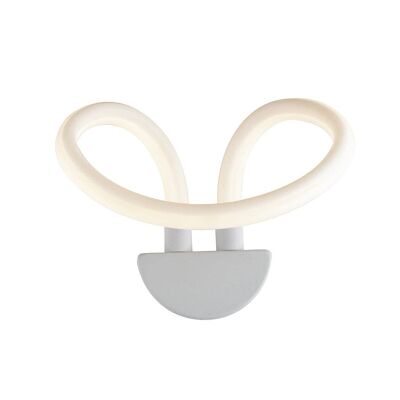 Applique LED HEAVEN 20W in metallo bianco con diffusore curvato, luce naturale-LED-HEAVEN-AP