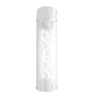 Jasmine LED-Wandleuchte aus dekoriertem Weißglas, natürliches Licht-I-JASMINE/AP40