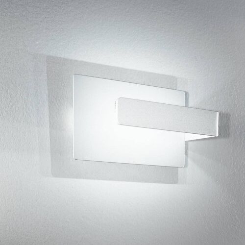 Applique LED LAMBDA 4W in alluminio bianco con luce biemissione, luce calda-LED-W-LAMBDA/4W