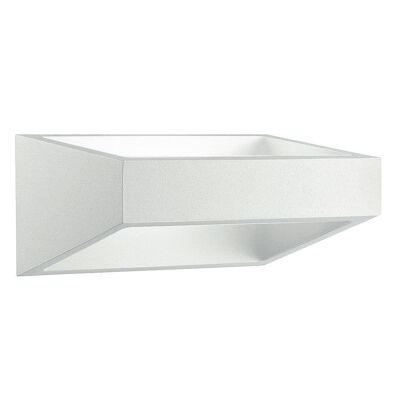 Mercury LED outdoor wall light, in embossed white aluminum-LED-W-MERCURY/5W