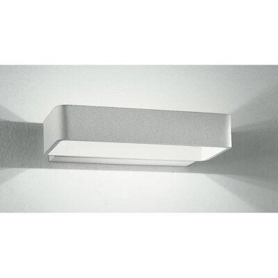 5,5 W OMEGA LED-Wandleuchte in Weißaluminium mit doppeltem Lichtaustritt, natürliches Licht-LED-W-OMEGA BCO