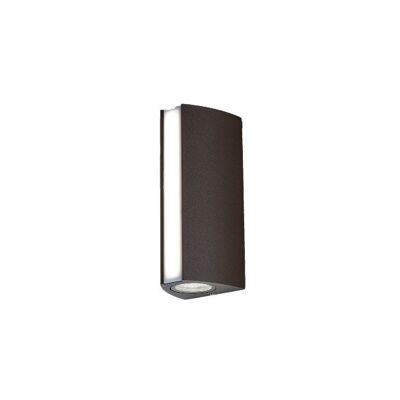 Ray LED wall light in aluminum for outdoor use in anthracite or embossed corten-LED-W-RAY BRO