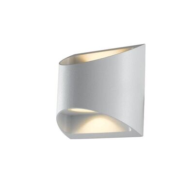 Veyron LED outdoor wall light, in white or black embossed aluminum and natural light-LED-W-VEYRON BCO