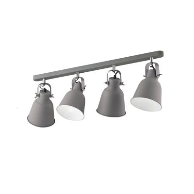 Applique LEGEND in metallo grigio con diffusori orientabili con interno bianco-I-LEGEND-AP4 GRI