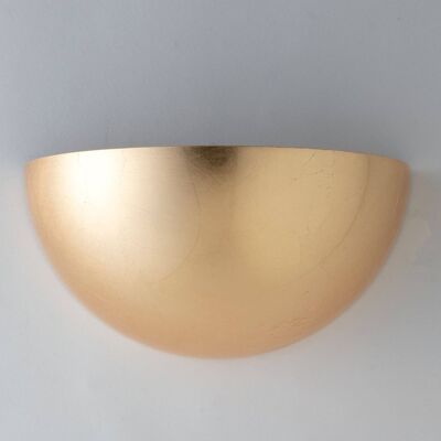 Wall lamp MORTIZ in plaster with gold and silver leaf finish (1xE27)-I-MORITZ-S-ORO-AP