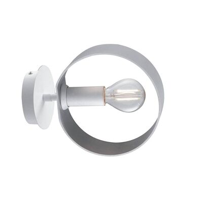 Applique Olympic con struttura in metallo bianco, anello orientabile e interno silver(6XE14)-I-OLYMPIC-AP