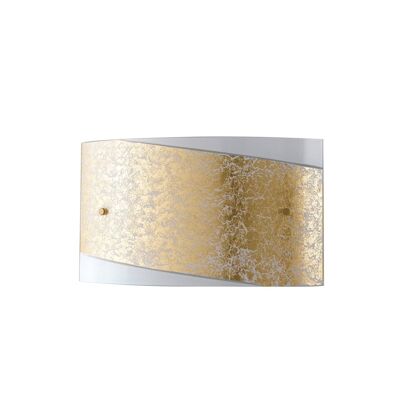 PARIS wall light in glass with leaf decoration-I-PARIS/4525 GOLD
