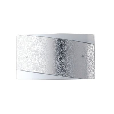 PARIS wall light in glass with leaf decoration-I-PARIS/3520 SIL
