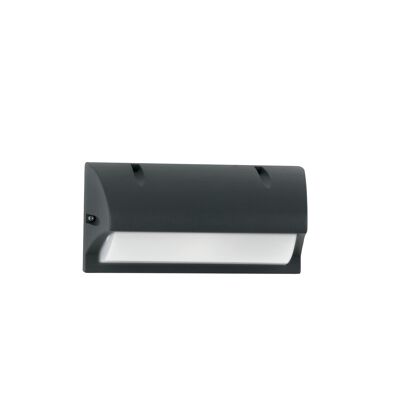 Atlanta outdoor wall lamp in aluminum with anthracite finish opal diffuser and double emission light (1XE27)