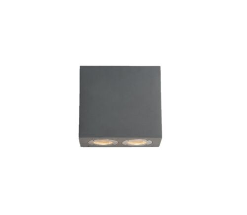 Applique per esterni Etna in cemento grigio con luce a doppia emissione (4XGU10)