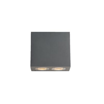 Etna outdoor wall light in gray concrete with double emission light (4XGU10)