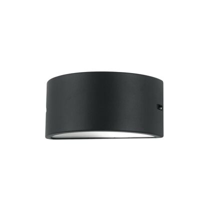 Memphis outdoor wall lamp in aluminum with anthracite finish opal diffuser and double emission light (1XE27)-I-MEMPHIS-AP