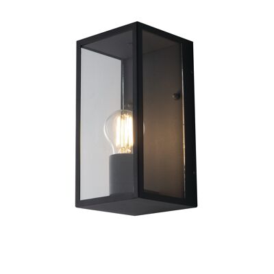 Mirage outdoor wall light in metal, anthracite color with transparent glass diffuser (1XE27)