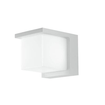 Nismo outdoor wall light in aluminum, integrated 13W LED, embossed white finish and natural light-LED-NISMO-AP