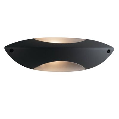 Seattle outdoor wall light in aluminum, anthracite finish with opal diffuser (1XE27)-I-SEATTLE-AP
