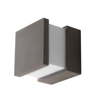 Perret outdoor wall light in gray concrete with acrylic diffuser (1XE14)-I-PERRET-AP
