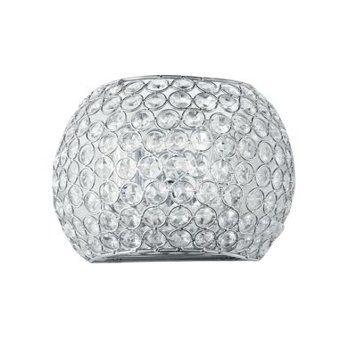 Planet wall lamp in chromed metal and K9 crystals (2XG9)-I-PLANET/AP