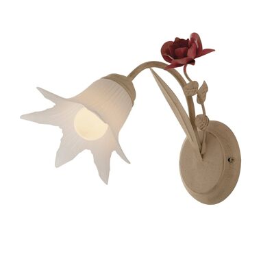 ROSE Applikation aus handverziertem Metall mit floralen Details-I-ROSE/AP1