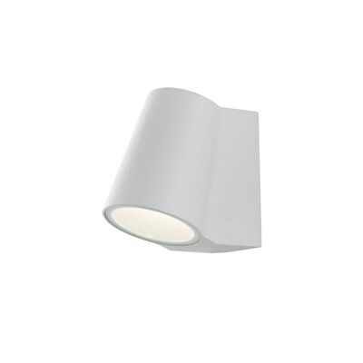 Sintesi wall light in aluminium, integrated 6W LED, embossed white or black finish and natural light-LED-SINTESI-AP BCO