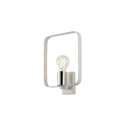 Smith wall light with a square shape in metal available in black and gold or white and silver (1XE27)-I-SMITH-AP1-BCO