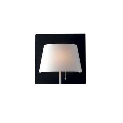 Aplique de metal Wharol con pantalla de tela blanca o negra, luz natural y luz LED flexible-LED-WHAROL-BW