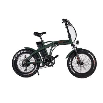 Vélo électrique Pedelec 500W, 48V vert militaire avec logo rouge-TAM-BIKE-VER 2