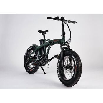 Vélo électrique Pedelec 500W, 48V vert militaire avec logo rouge-TAM-BIKE-VER 4