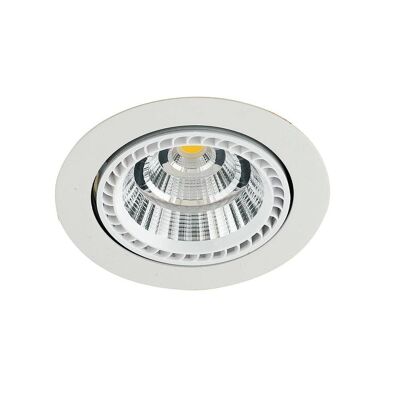 Satin white Delta recessed LED with extractable and adjustable head-INC-DELTA-8