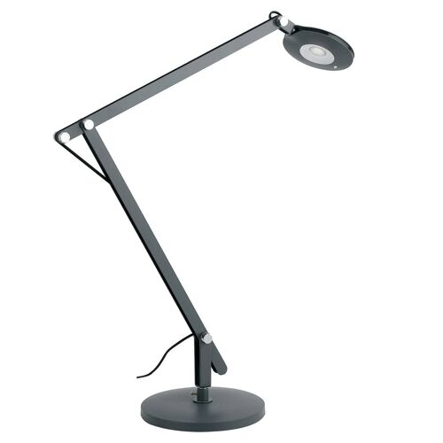 Lampada da lettura Locke, con testa e braccio orientabili e fissaggio su tavolo o a muro a LED 6W-LEDT-LOCKE-GREY