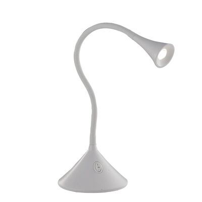 Newton LED reading lamp in silicone-coated metal with dual use for table or wall-LEDT-NEWTON-WHITE