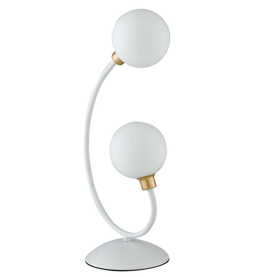 Buy wholesale Aida table lamp in white metal and satin gold and