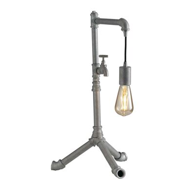 AMARCORD table lamp in aged metal industrial-10 style