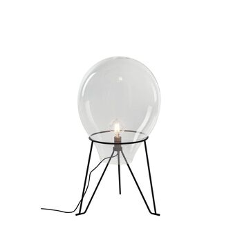 Lampe de table Azuma en verre soufflé et métal noir-I-AZUMA-L38 1