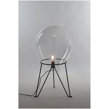 Lampe de table Azuma en verre soufflé et métal noir-I-AZUMA-L38 3