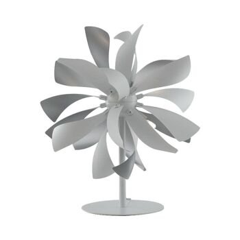 Lampe de table Bloom en métal avec diffuseurs de feuilles d'aluminium disponible en blanc et couleur argent ou or (4XG9)-I-BLOOM-L BCO 2