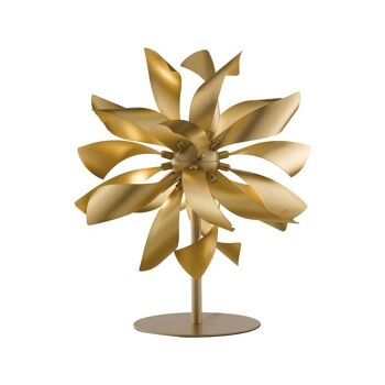 Lampe de table Bloom en métal avec diffuseurs en feuille d'aluminium disponible en blanc et couleur argent ou or (4XG9)-I-BLOOM-L GOLD 1