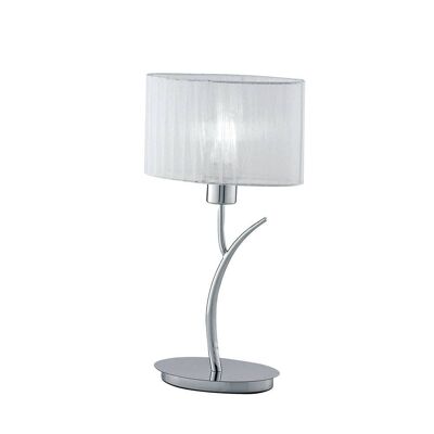Lámpara de mesa de lujo de metal con pantalla de organza-I-DELUXE/L