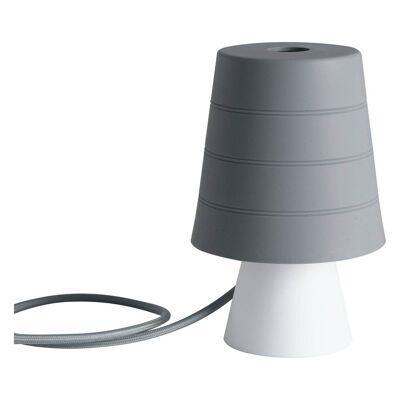 Lampada da tavolo Drum in silicone, disponibile in vari colori (1xE14)-I-DRUM/L GRI