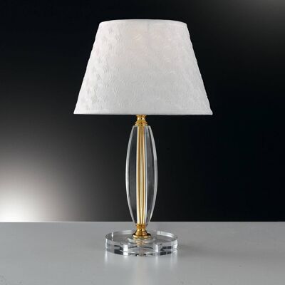 Epoque table lamp in crystal with gold finish. Available in two sizes (1XE27)-I-EPOQUE/L1