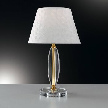 Lampe de table Epoque en cristal finition dorée. Disponible en deux tailles (1XE27)-I-EPOQUE/L1 1