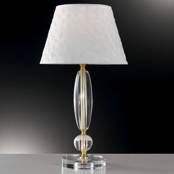 Lampe de table Epoque en cristal finition dorée. Disponible en deux tailles (1XE27)-I-EPOQUE/LG1 1