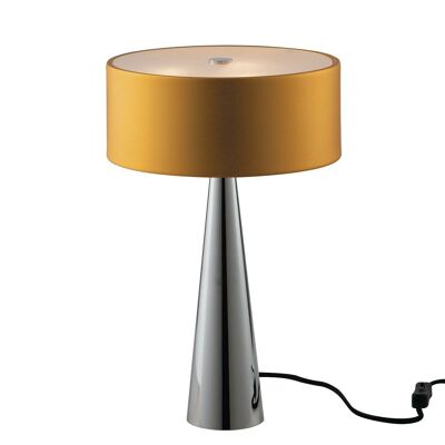 Hemingway Tischlampe aus Metall mit Aluminiumschirm und Glasdiffusor (3XG9)-I-HEMINGUAY/L GOLD