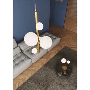 Lampe à poser Hera en métal doré avec diffuseurs en verre-I-HERA-L2 3